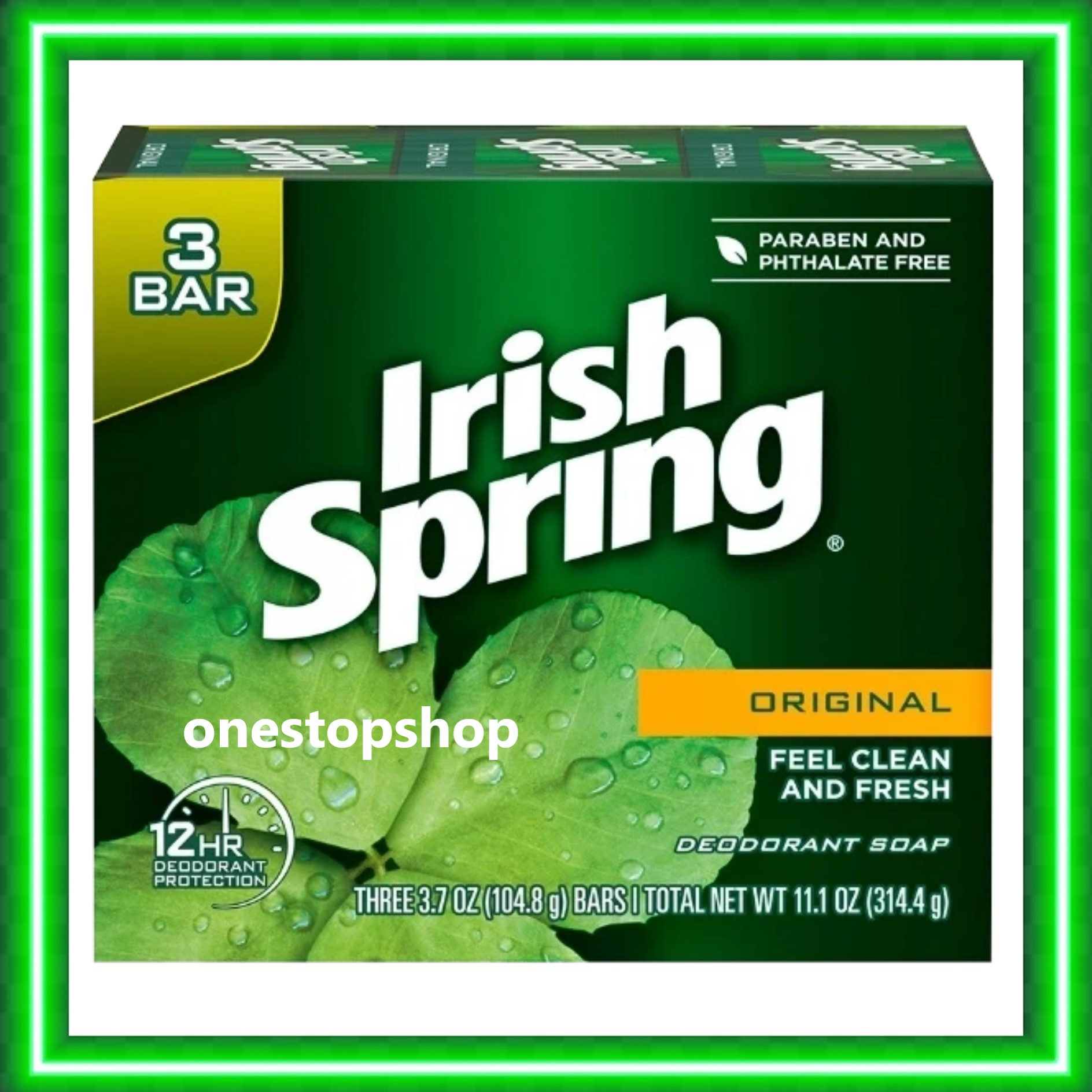 Lazada　Original　Soap　x3　PH　Bar　Spring　Irish　104g