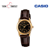 Casio LTP-V001GL-1BUDF Brown Leather Strap Watch For Women