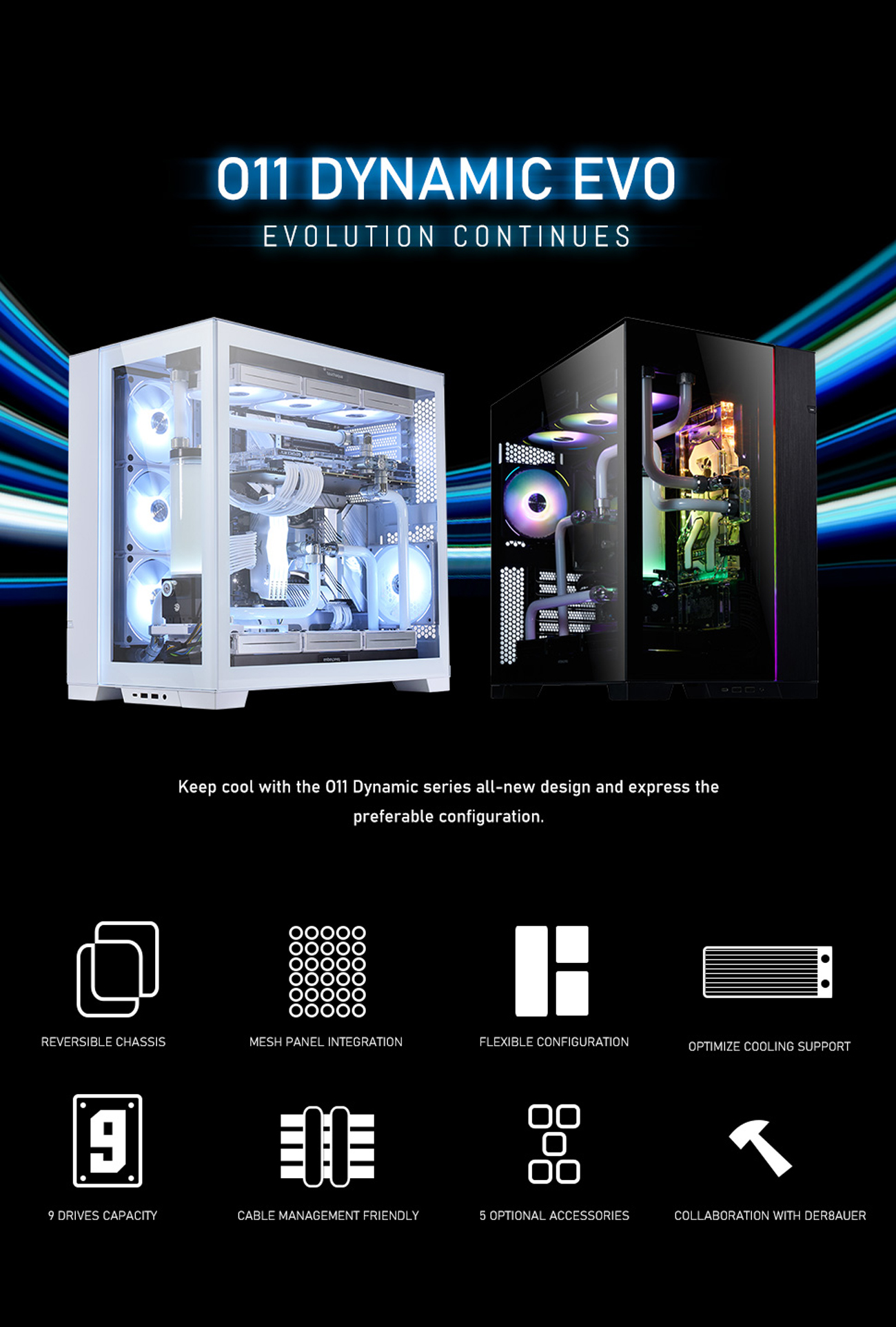 Buy LIAN LI PC-O11 Dynamic EVO White Tempered Glass on the Front and ...