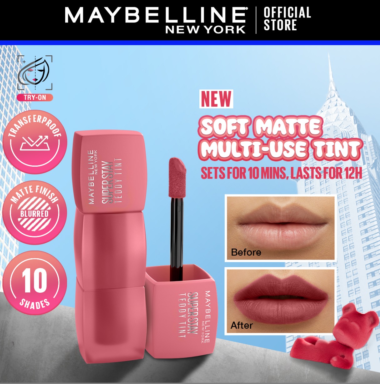 Discount on Maybelline  shoes - SKU: Maybelline SuperStay Teddy Tint 12H Long-Lasting, Multi-Use, Matte, Lightweight, Waterproof