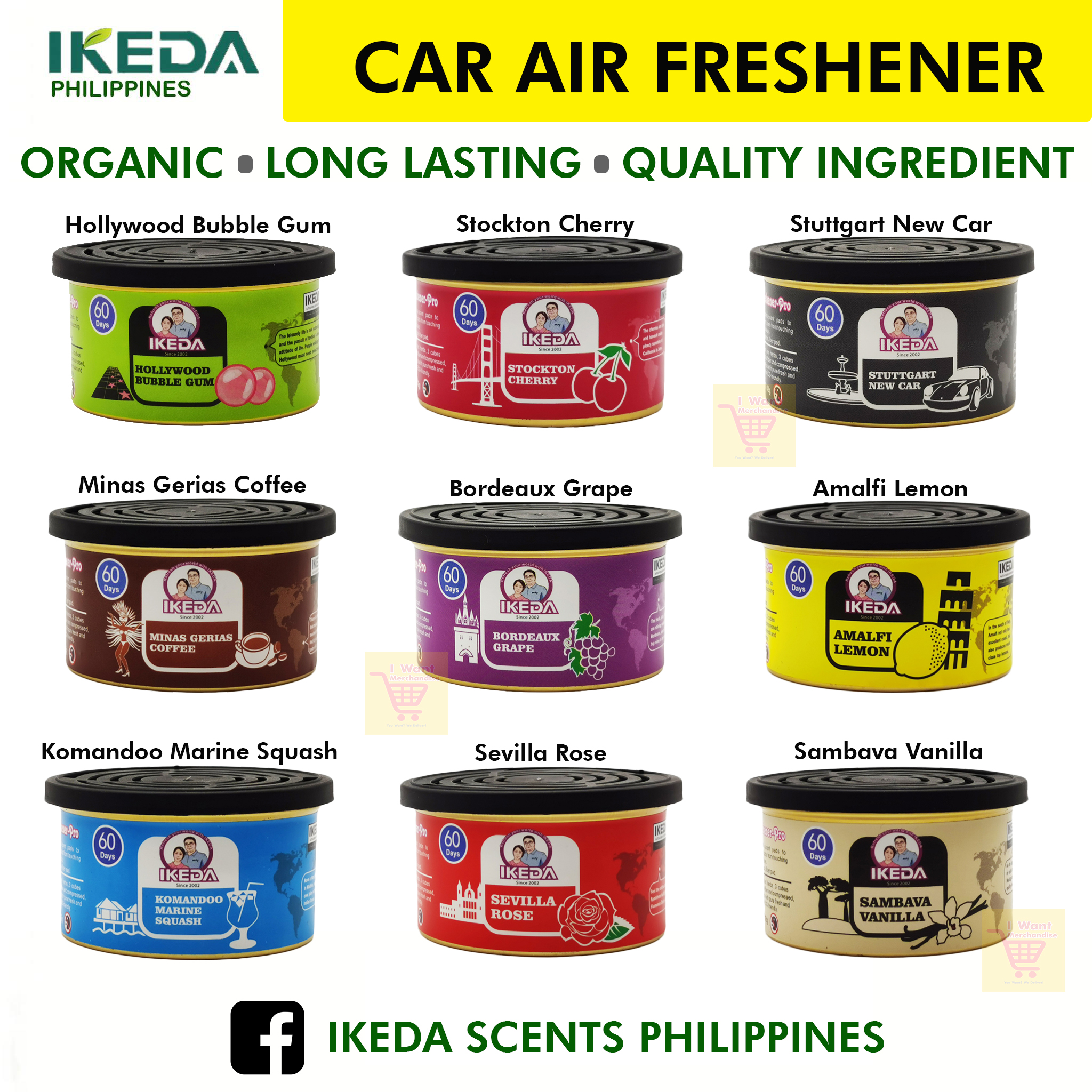 Organic Car Air Freshener | Long-Lasting Odor Eliminator