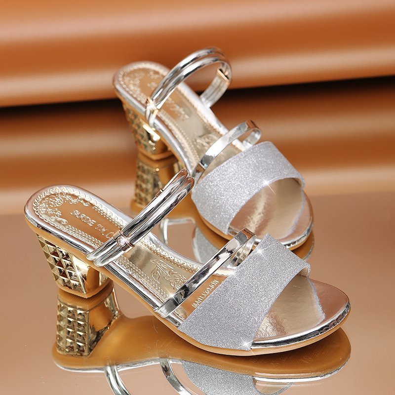 Aza Sandals | Rose Gold Party Wear Heels for Women – aroundalways-thephaco.com.vn