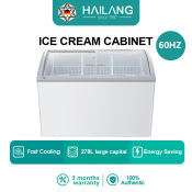 HAILANG 278L Chest Freezer with Glass Sliding Door