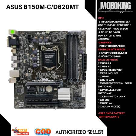 ASUS B150M-C/D620MT 6th GEN Motherboard with DDR4 Support