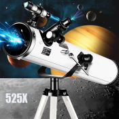 Reflective Astronomical Telescope by FISHERMAN, 76mm Focal, Professional Zoom