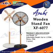 Asahi XF 6077 Retro Stand Fan - Wood Series