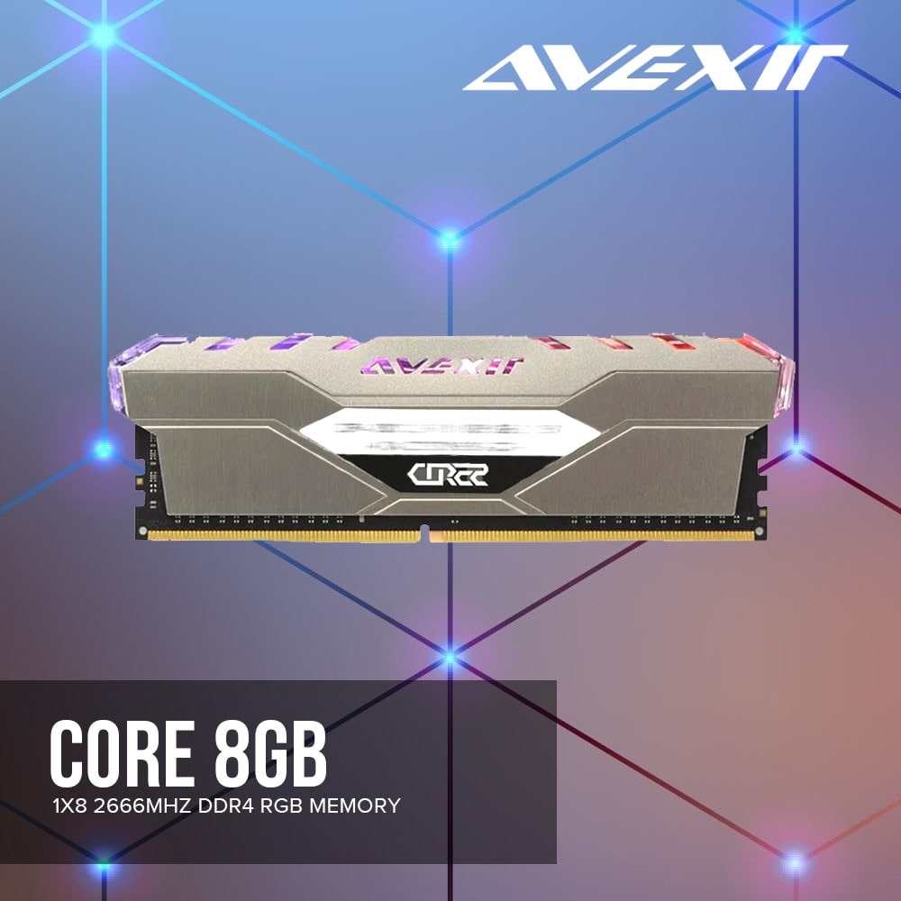 EasyPC | Avexir Core Memory 1x8gb 2666mhz Ddr4 RGB U-Dimm Memory