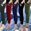 PLAIN LEGGINGS WITH ONESIDE POCKET  FIT S M L XL XXL