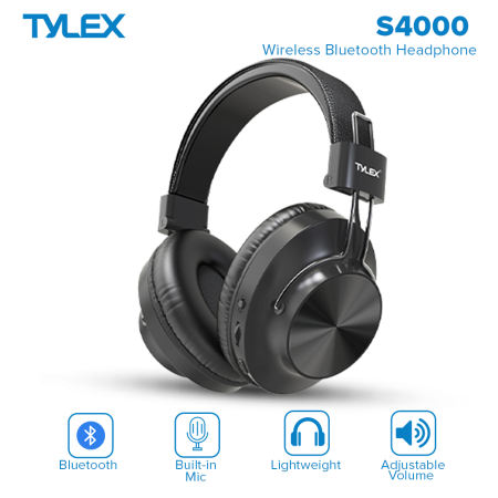 TYLEX S4000 Bluetooth Headset: Wireless, Noise Cancelling, Foldable, TFCard