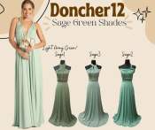 D12Trading Sage Green Infinity Dress for Bridesmaids - All Sizes