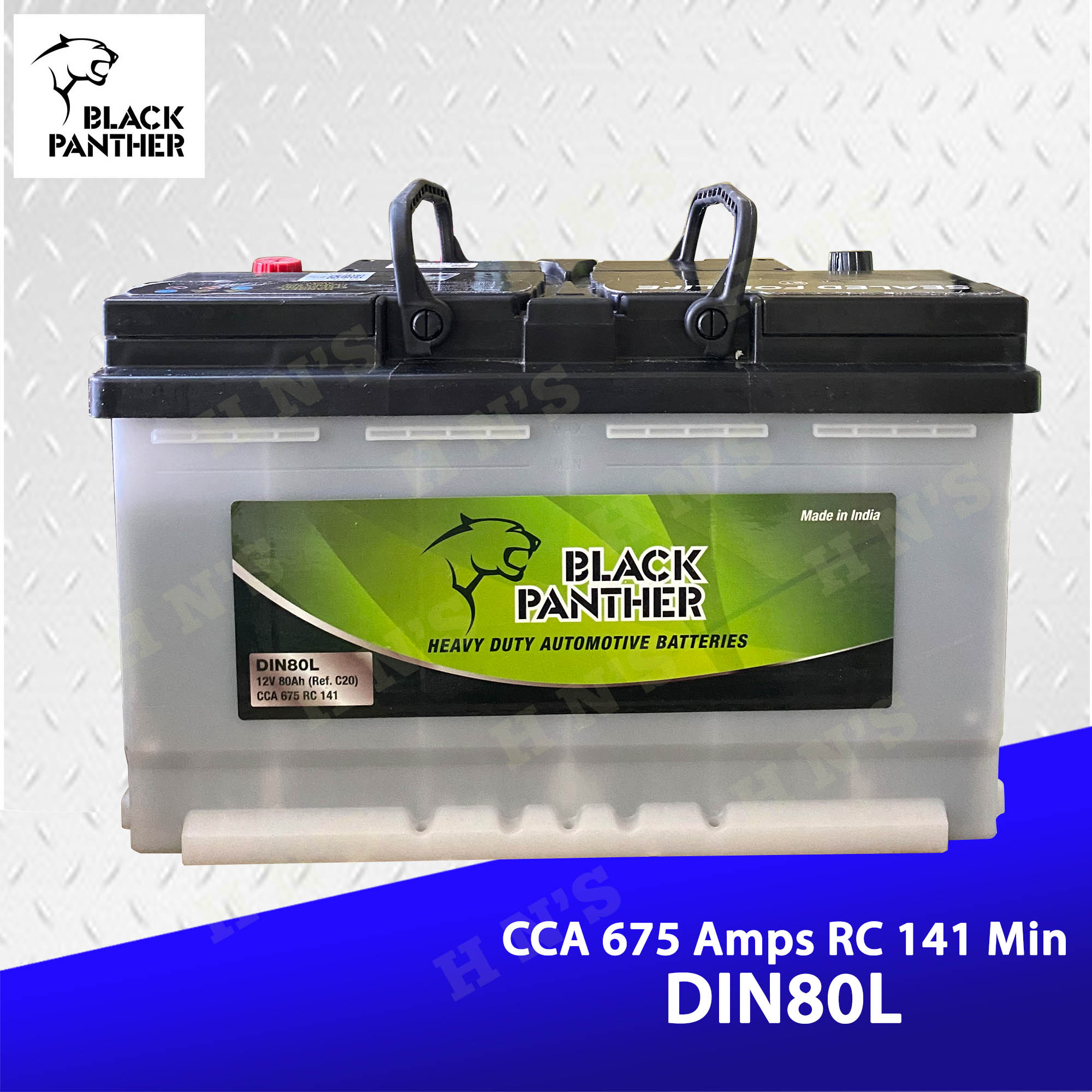 Black Panther DIN 80 Maintenance Free Car Battery 12 months