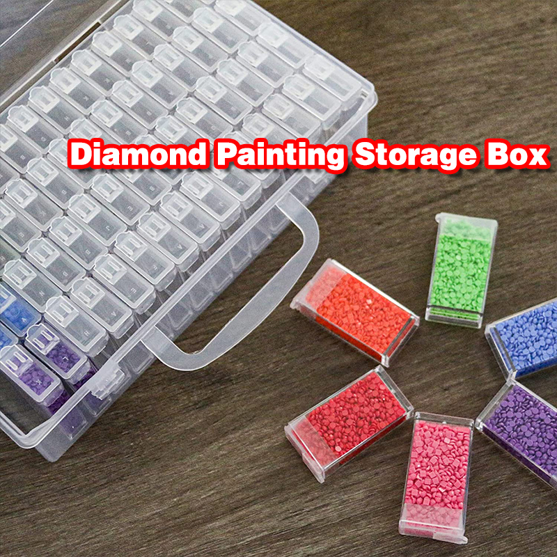 64 Grids 5D Diamond Painting Box Storage Containers Diamond Art DIY  Accessories.