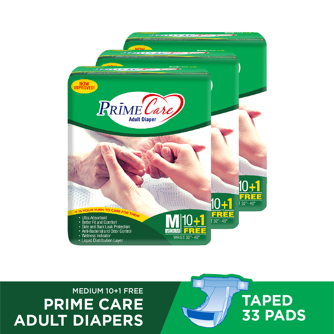 Prime Care Adult diaper Medium 10+1 x 3