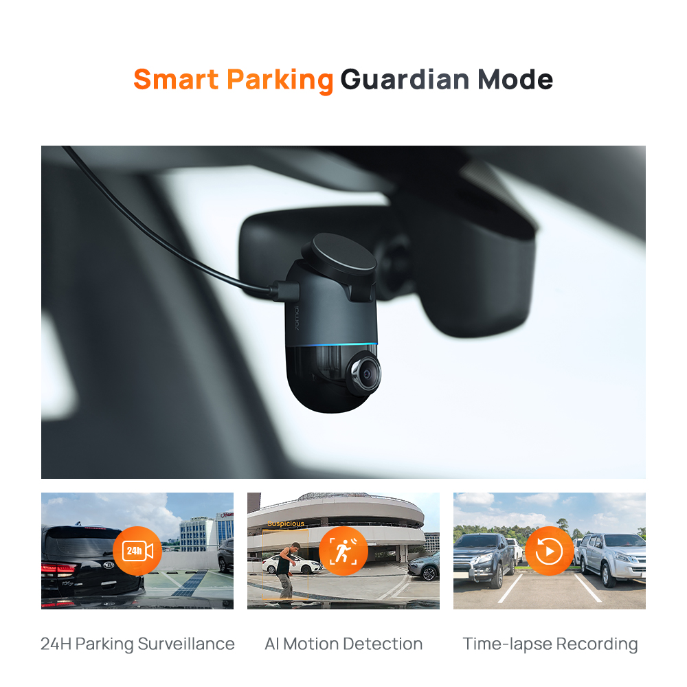  70mai Dash Cam Omni, 360° Rotating, Superior Night Vision,  Bulit-in 128GB eMMC Storage, Time-Lapse Recording, 24H Parking Mode, AI  Motion Detection, 1080P Full HD, Built-in GPS, App Control : Electronics