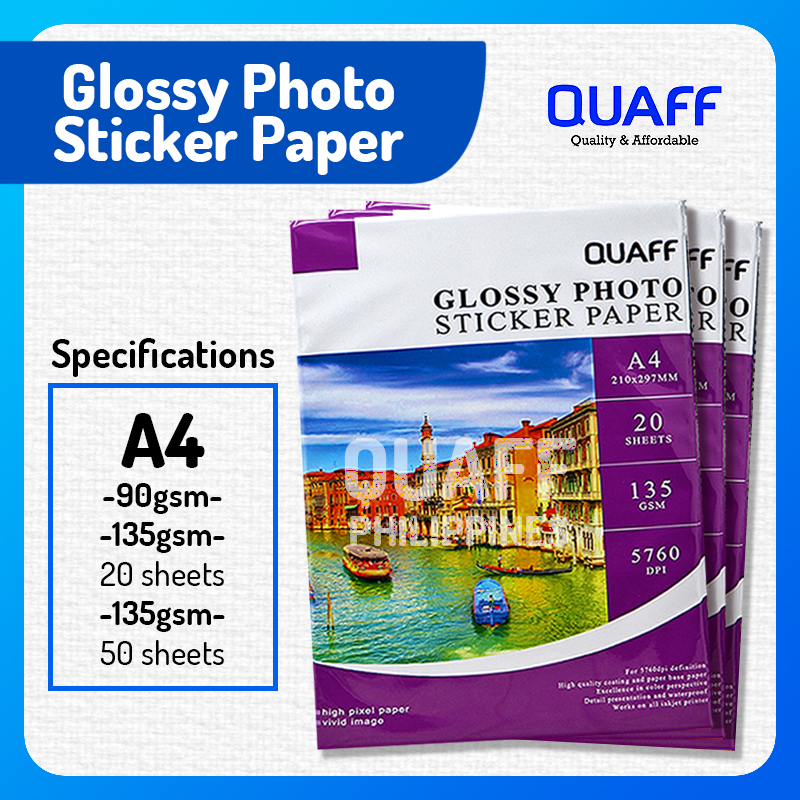 Expert's Choice Glossy Photo Paper A4 Waterproof Sticker Transparent 70gsm  10 Sheets