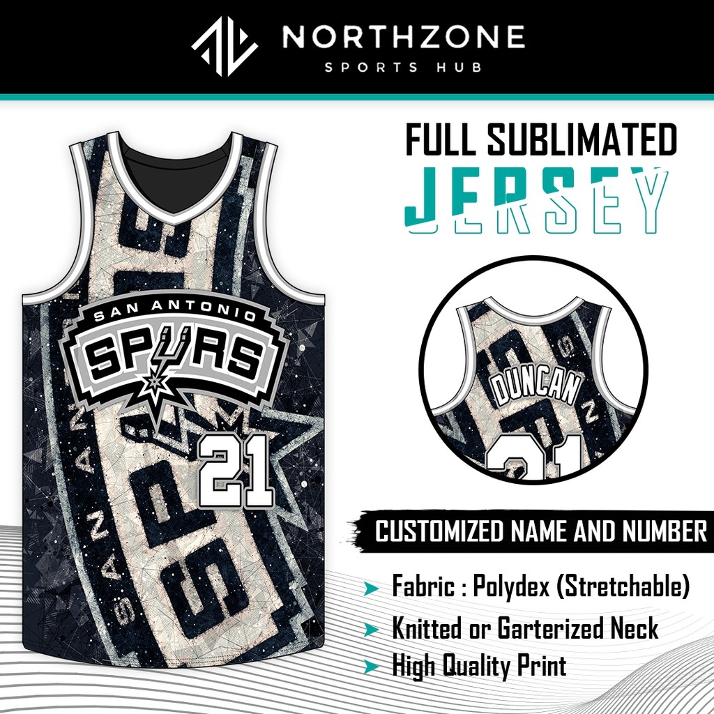 NORTHZONE NBA San Antonio Spurs 22/23 City Edition Full Sublimated