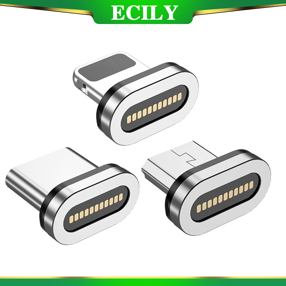 Ecily cổng 11pin cáp sạc nam châm giắc kết nối cho phích cắm 60w 100w cáp sạc micro usb type c c sạc nhanh không có cáp