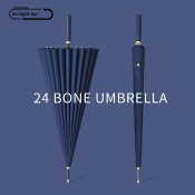 Windproof 24-Bone Golf Umbrella - Large, Oversized, Straight Handle