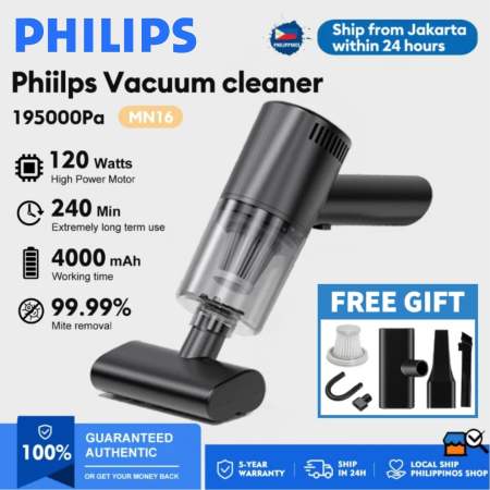 Philips Rechargeable Handheld Vehicle Vacuum Cleaner Power Suction Instrument