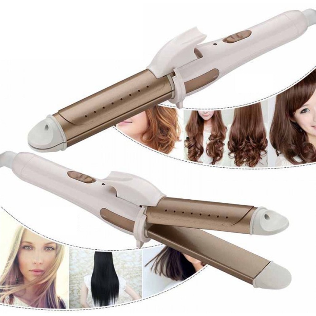 Nova 809 2 In 1 Mini Hair Curler And Straightener For Perfect Curls And Sleek Hair Lazada PH