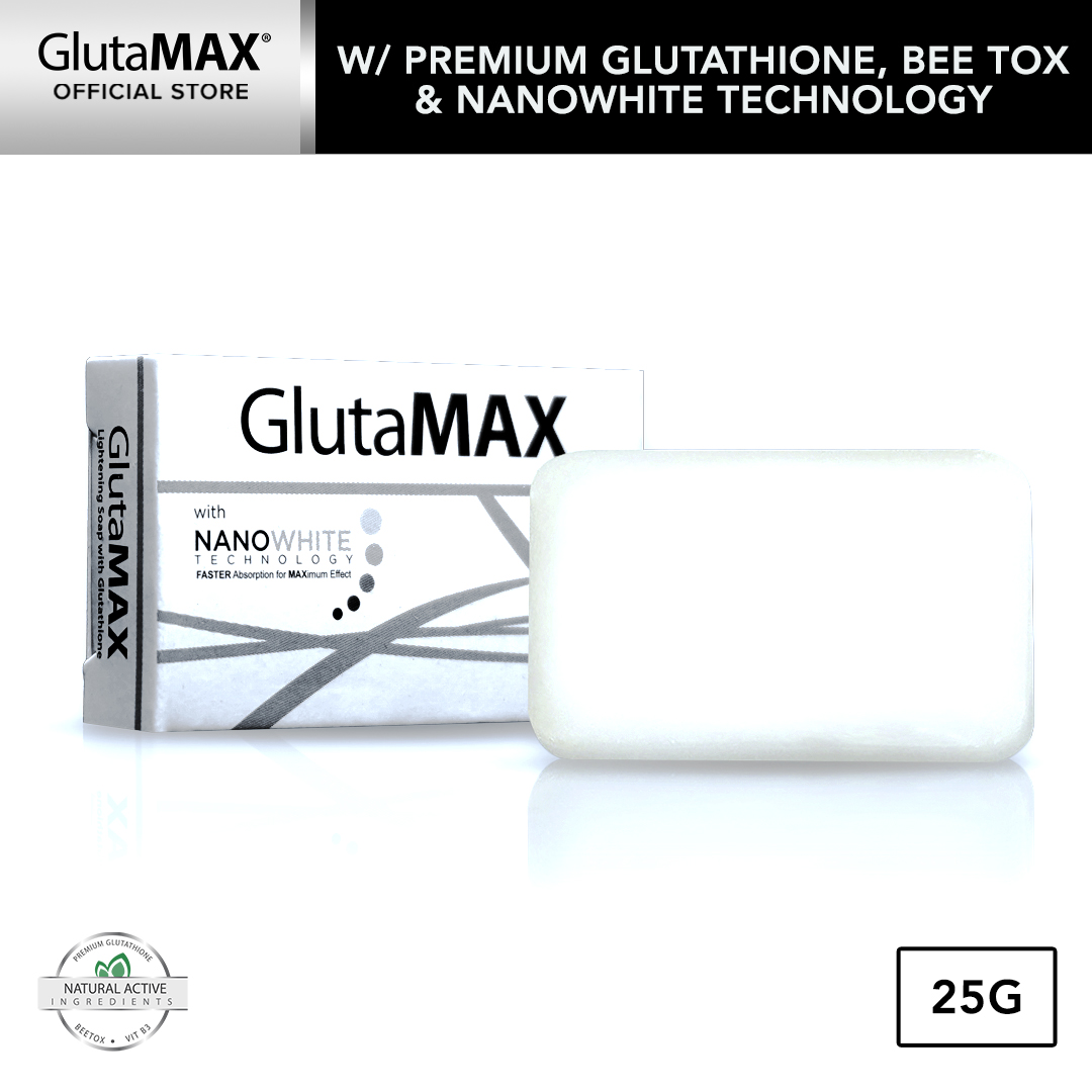 glutathione soap watsons GLUTAMAX, Men Face and Body Bar Natural Fiber Exfoliator 135g main image 1