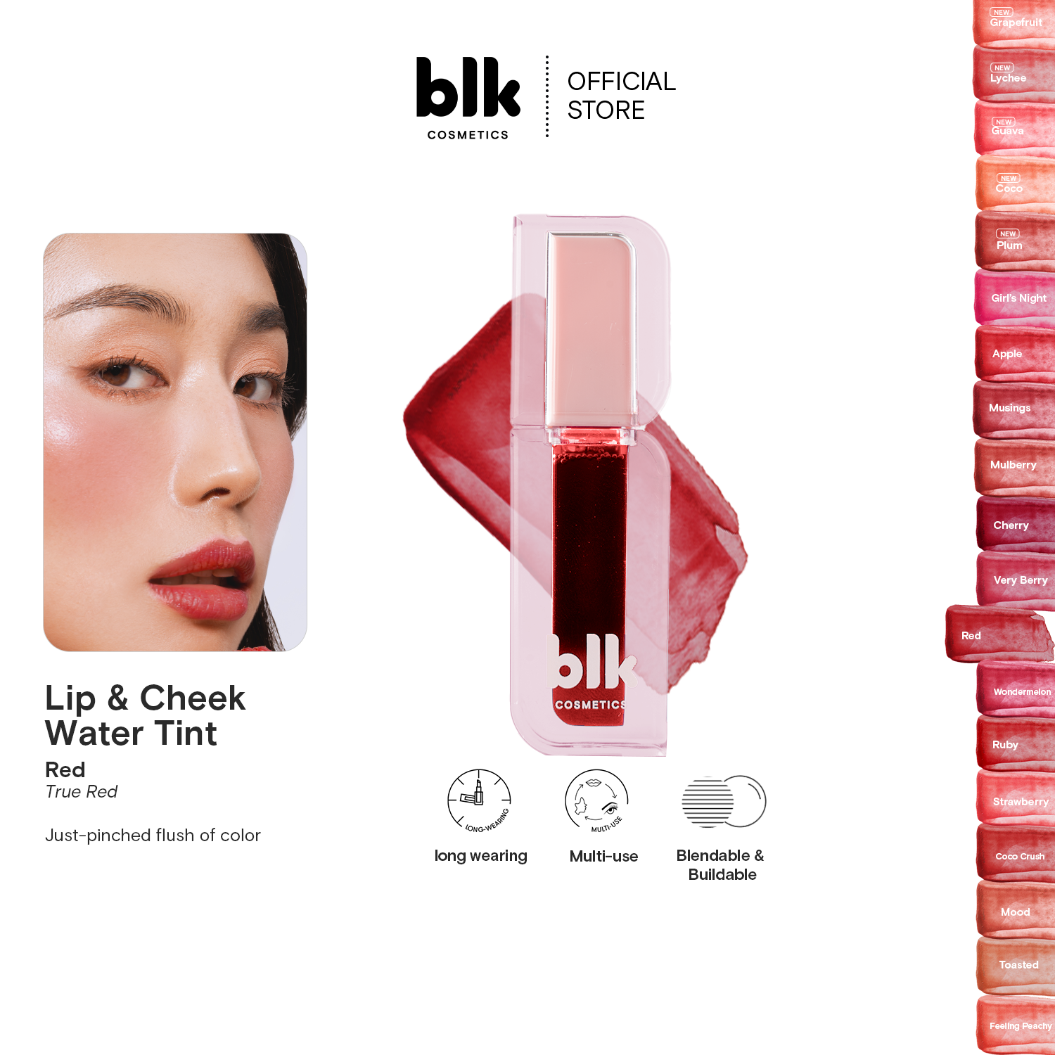 Discount on BLK Cosmetics  shoes - SKU: blk cosmetics fresh lip and cheek water tint red