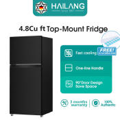 HAILANG 138L Double Door Energy-Saving Refrigerator for Dorms