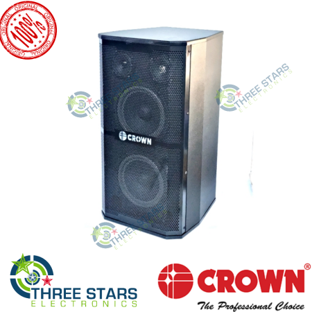 Crown BF-885 500W 3-Way Karaoke Speaker with Dual 8"