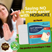 NoSmoke Anti-Smoking Nicotine Patch - 30PCS, Organic and Natural