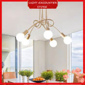 L&E Modern Nordic Spider Chandelier with Free Bulbs