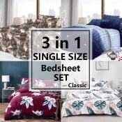 COSEE Single Size 3in1 Canadian Bedsheet Set Premium Quality