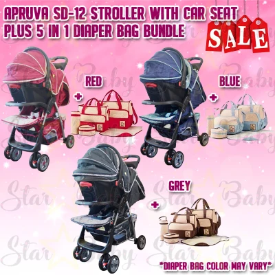 SD-12 Travel System Apruva Stroller for Baby with Car Seat Carrier (5)