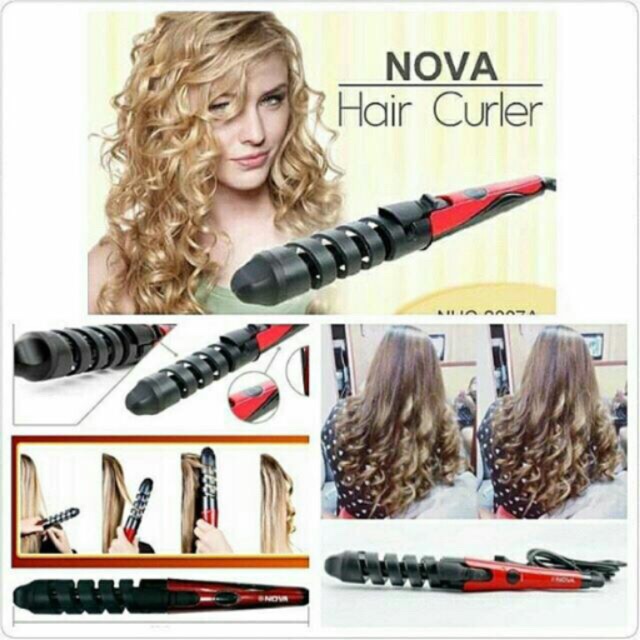 Nova NHC-2007A Hair Curler (Black/Red) | Lazada PH