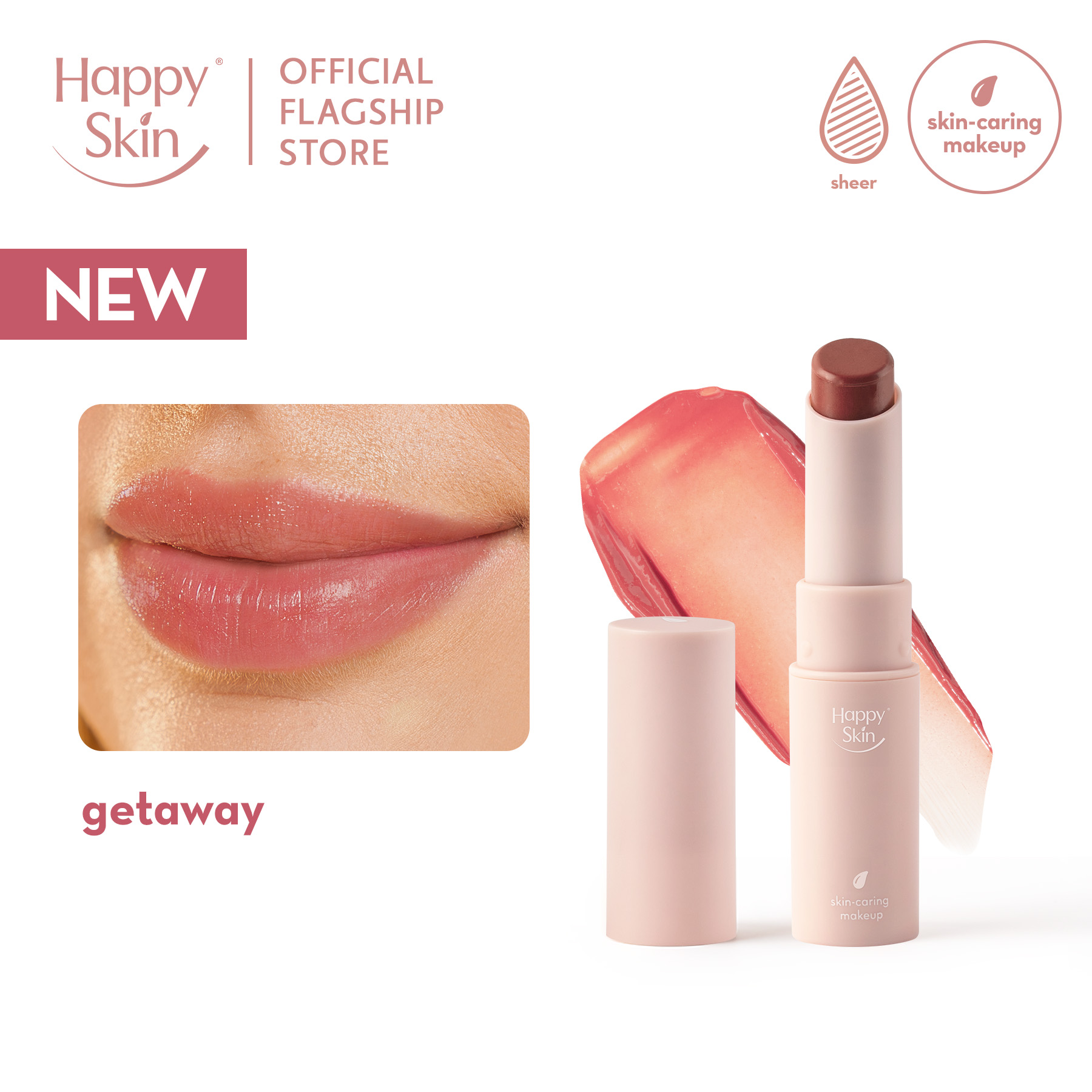Discount on Happy Skin  shoes - SKU: Happy Skin Lip Slip in Getaway [Weightless Balmy Lip Tint]
