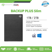 Seagate Backup Plus Slim 1TB/2TB Portable External Hard Drive