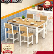 Coospro 4-6 Seater Dining Table Set with Chairs