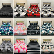 Abstract 3 in 1 Canadian Bedsheets with Two pillowcase