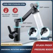 1080° Rotating Stainless Steel Kitchen Faucet - Cold Water Tap