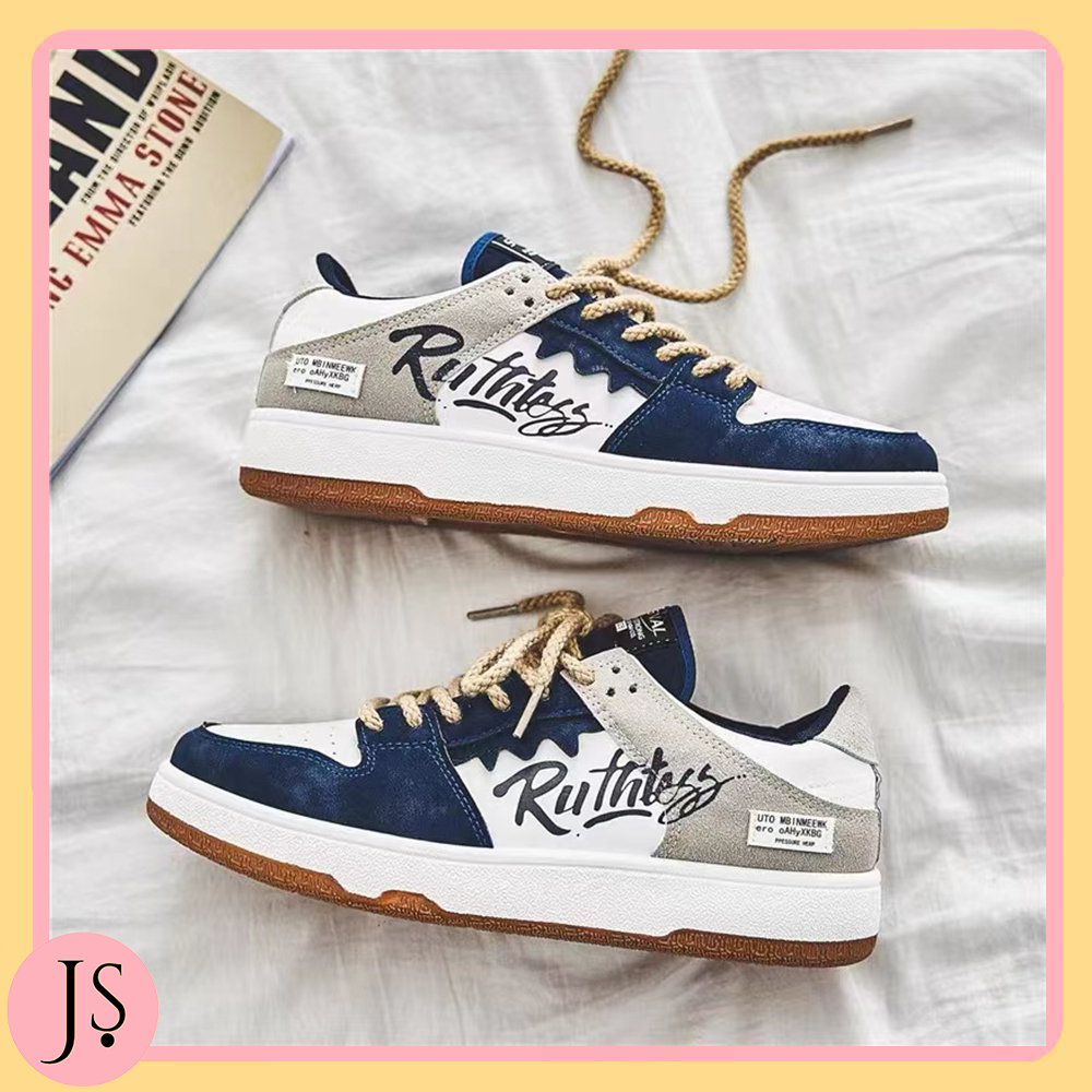 Julyya Korean Fashion Low Cut Sneakers For Men Rubber Shoes