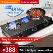 Stainless Steel Gas Stove with Instant Ignition and Energy Saving
