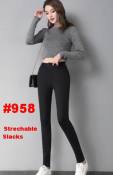 Stretchable Skinny Slacks with 4 Pockets