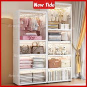 Kids Steel Frame Clothes Storage Cabinet - Simple Organizer