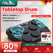 Minsine Portable Electronic Drum Set with Built-in Speakers