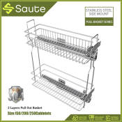 Stainless Steel 2-Layer Condiment Pull Out Basket by 