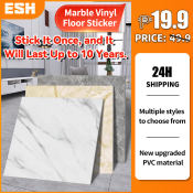 ESH Marble Vinyl Floor Stickers - Self Adhesive, Waterproof Tiles