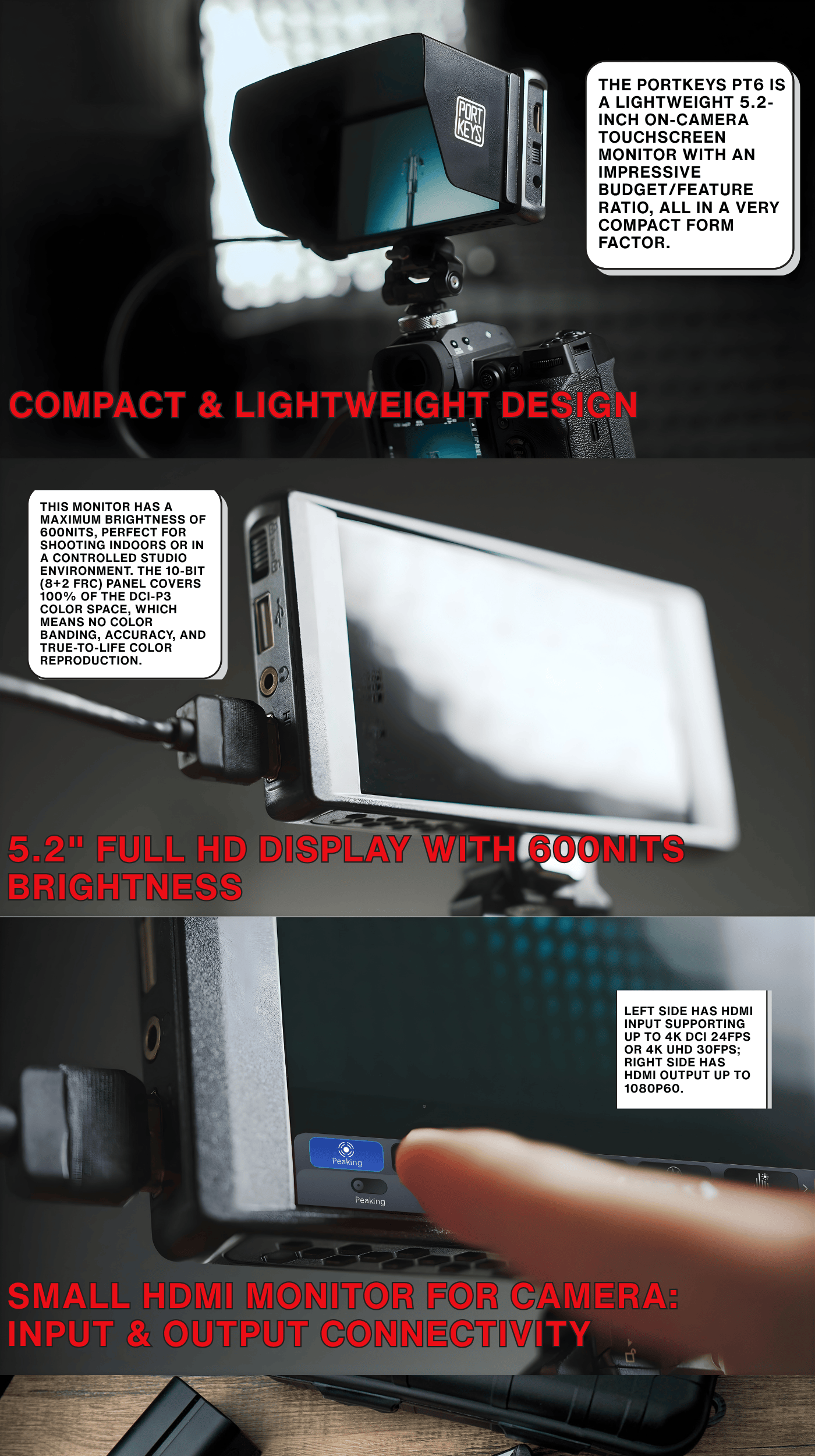 PORTKEYS PT6 Monitor Details