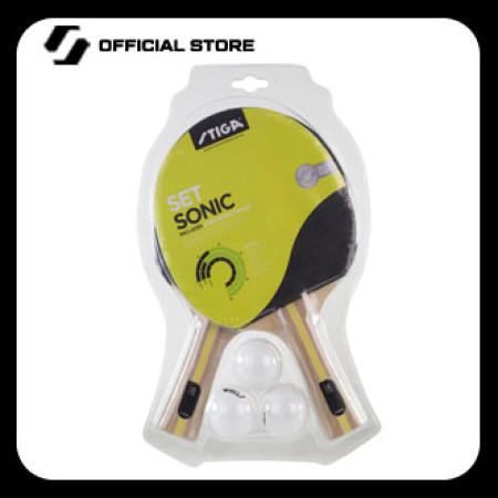 Stiga Set Sonic Table Tennis Racket with Rubber / Table Tennis Accessories / Table Tennis Bat / Hobby Bat / Paddle