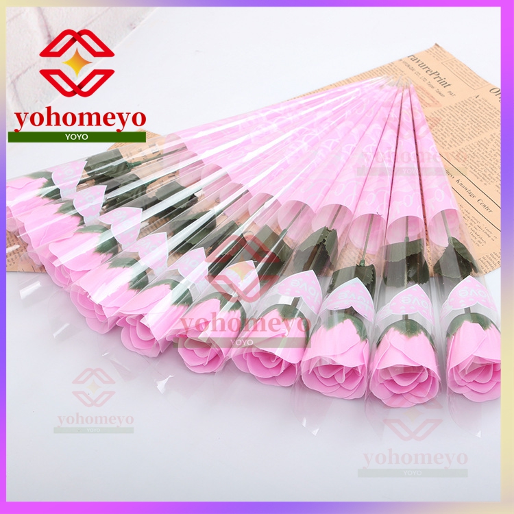 【Ready Stock】10PCS-Rose soap flowers 11.4inches/29cm Valentine's Day Rose flower Valentine's Day gift /Mother's Holiday gift/Teacher's Day gift rose flower - Image 4