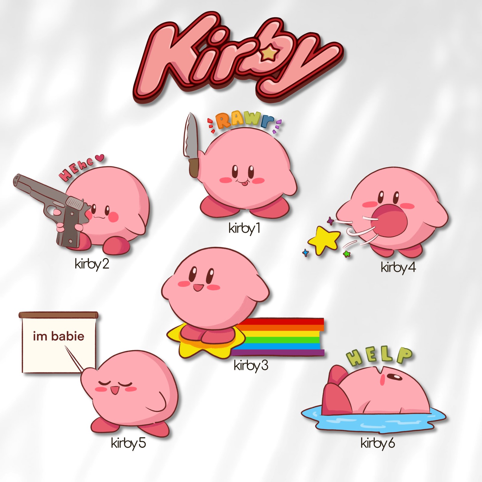 Kirby Stickers  50PCS Waterproof Sticker [Free Shipping]