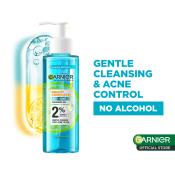 Garnier Brightening Anti Acne Gel Wash - Paraben-Free Cleanser